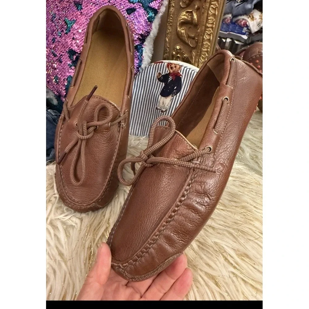Cole Haan Men's Gunnison Brown Leather Driving Loafers; Size 10EE